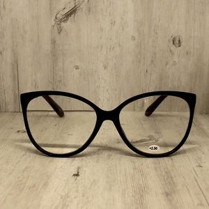 Jessica Simpson Dark Brown Cat Eye Reading Glasses